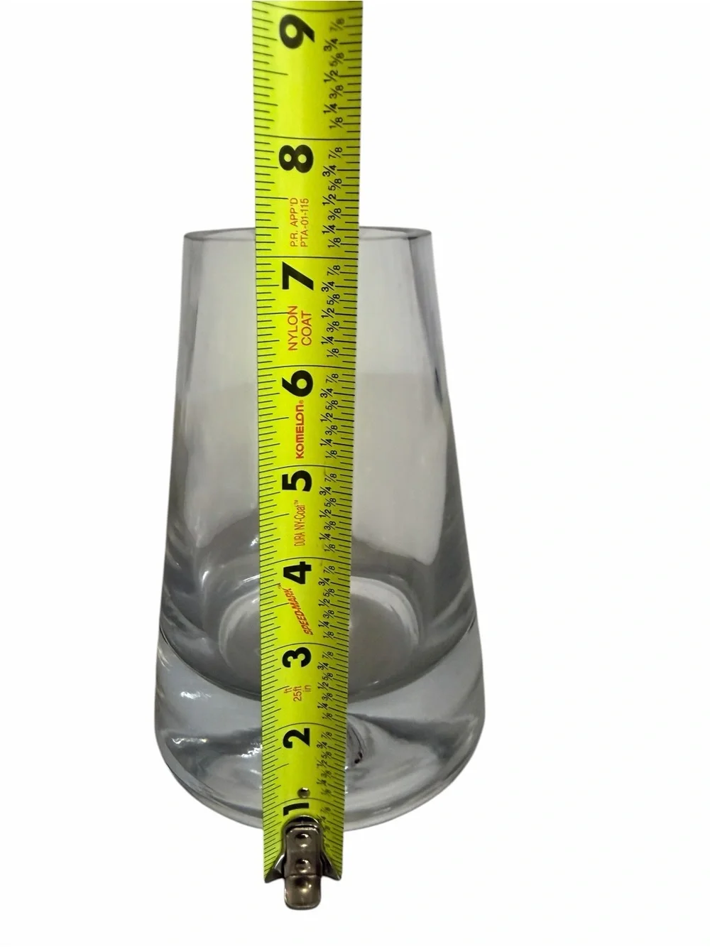 Clear Thick Bottom 7.25” Glass Vase